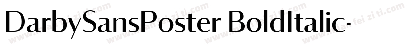 DarbySansPoster BoldItalic字体转换